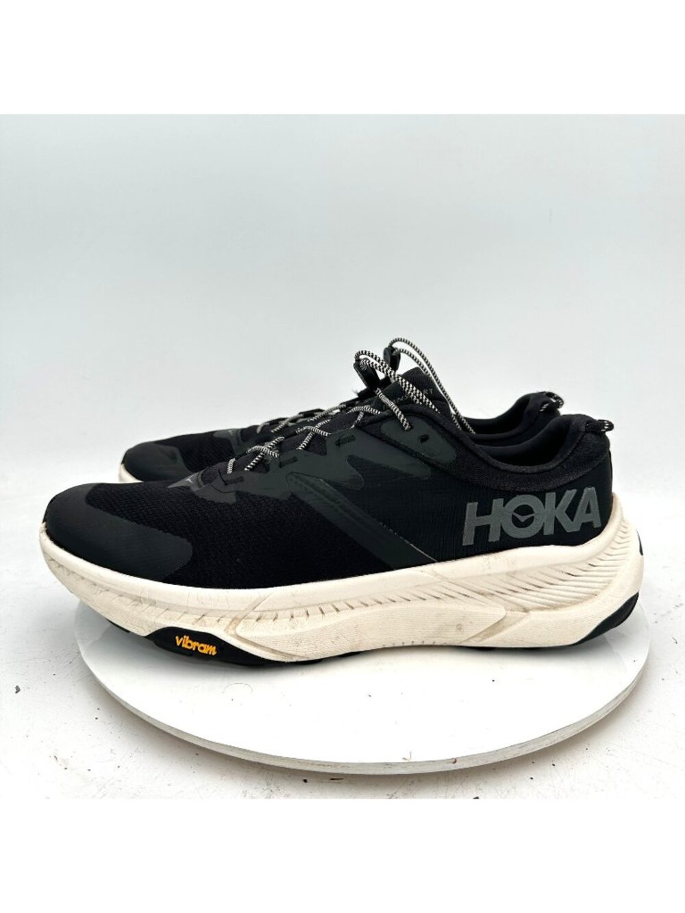 Hoka One One Transport Men Size 12D 1123153-BKLB Black Alabaster Training Shoes